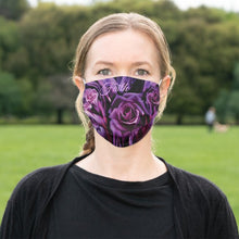 Load image into Gallery viewer, Dark Purple Roses - Cotton Face Mask