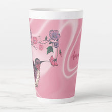 Load image into Gallery viewer, Hummingbird & Flowers - Latte Mug