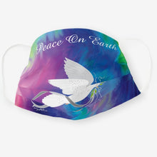 Load image into Gallery viewer, Peace On Earth & White Dove - Cloth Face Mask