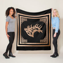 Load image into Gallery viewer, Bull Elk Silhouette - Fleece Blanket