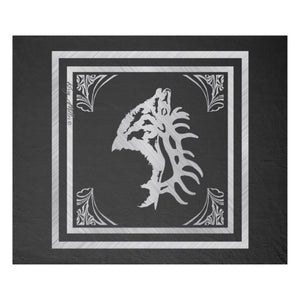 Bull Elk Silhouette - Fleece Blanket