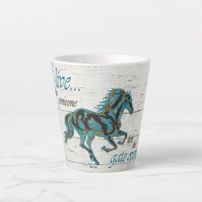 Horse Silhouette- Latte Mug