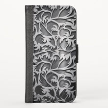 Load image into Gallery viewer, Silver Leaf - iPhone Wallet Case