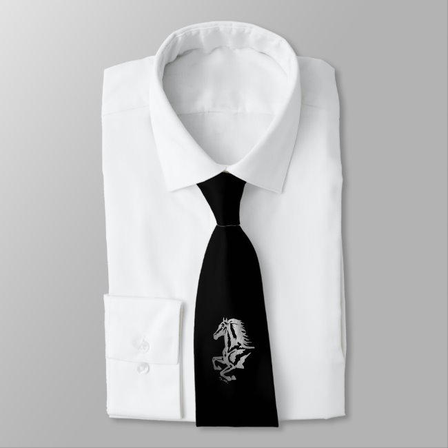 Horse Silhouette - Neck Tie