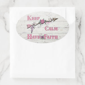 Keep Calm Have Faith - Oval Sticker