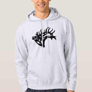 Bull Elk Silhouette - Hoodie Sweatshirt