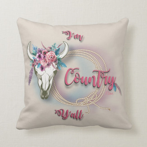 I'm Country Y'all - Throw Pillow