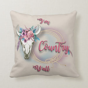 I'm Country Y'all - Throw Pillow