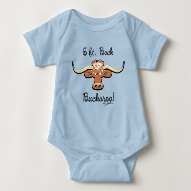 6 Ft. Back Buckaroo, Longhorn Steer - Baby Bodysuit