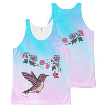 Load image into Gallery viewer, Hummingbird &amp; Flowers - All-Over-Print - Women&#39;s Tank Top