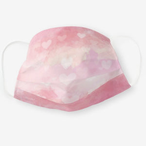 Hearts On Pink Background - Cloth Face Mask