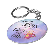 Load image into Gallery viewer, I Run On Jesus, Chaos and Coffee - Keychain