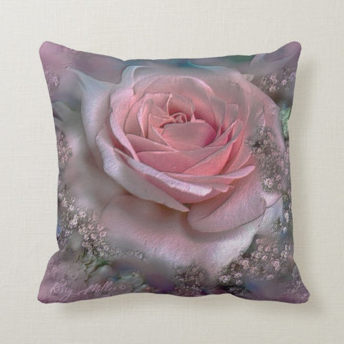 Pink Rose - Throw Pillow