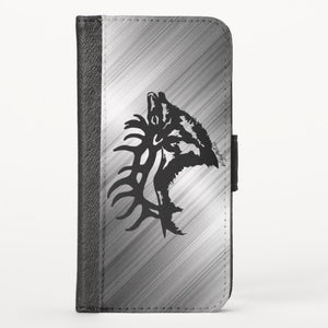 Bull Elk Silhouette - iPhone Wallet Case