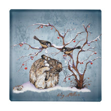 Load image into Gallery viewer, Bunny &amp; Snow Birds - Glass Coaster