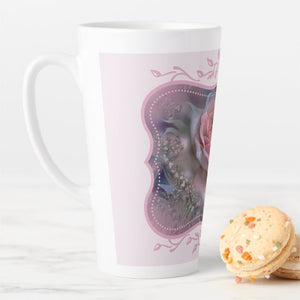 Pink Rose - Latte Mug