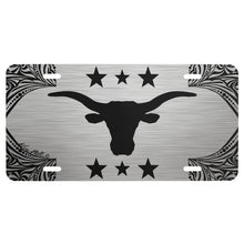 Load image into Gallery viewer, Longhorn Steer Silhouette - License Plate