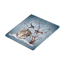 Load image into Gallery viewer, Bunny &amp; Snow Birds - Glass Coaster