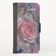 Load image into Gallery viewer, Pink Rose - iPhone Wallet Case