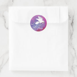 White Dove Classic - Round Sticker