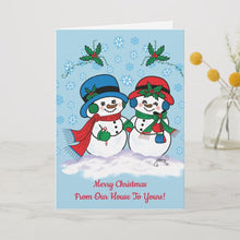 Load image into Gallery viewer, Mr. &amp; Mrs. Frosty The Snowman - Christmas Card