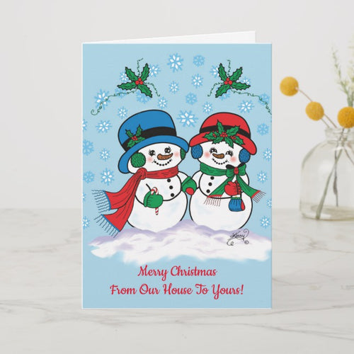 Mr. & Mrs. Frosty The Snowman - Christmas Card