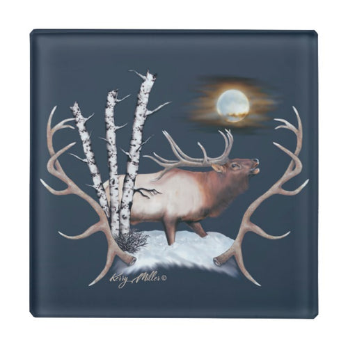 Bull Elk - Glass Coaster