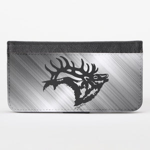 Bull Elk Silhouette - iPhone Wallet Case