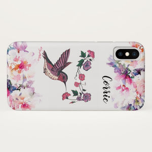 Hummingbird & Flowers - Case-Mate iPhone Case