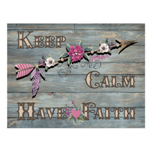 Keep Calm Have Faith - Postcard