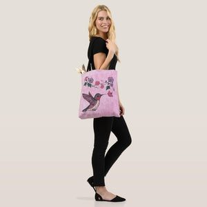 Hummingbird & Flowers - Tote Bag