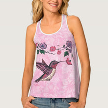 Load image into Gallery viewer, Hummingbird &amp; Flowers - Women&#39;s Tank Top