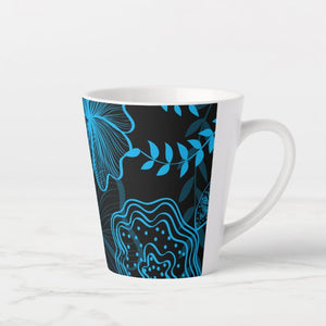 Blue Floral - Latte Mug