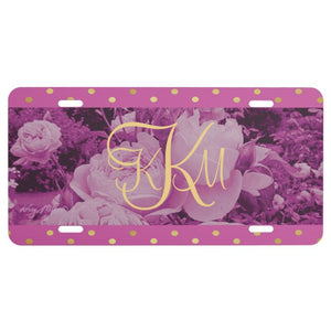 Light Pink Roses - License Plate