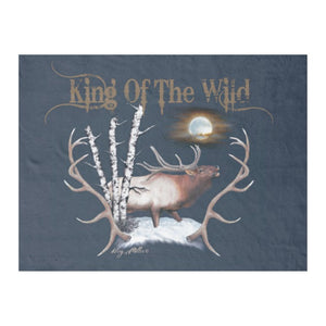 King Of The Wild~Bull Elk - Fleece Blanket