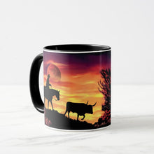 Load image into Gallery viewer, Cowboy &amp; Longhorn Steer - Coffee Mug