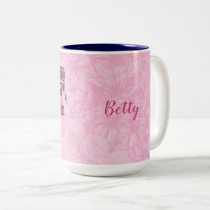 Hummingbird & Flowers - Two-Tone Coffee Mug