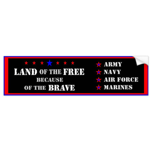 Land of The Free - Bumper Sticker