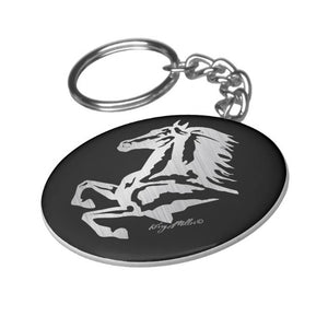 Silver Horse Silhouette - Keychain