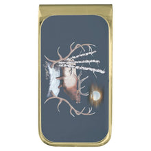 Load image into Gallery viewer, Bull Elk - Gold Finish Money Clip