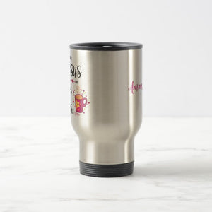 I Run On Jesus, Chaos and Coffee - Travel Mug