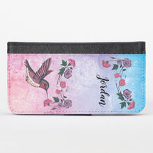 Load image into Gallery viewer, Hummingbird &amp; Flowers - iPhone Wallet Case