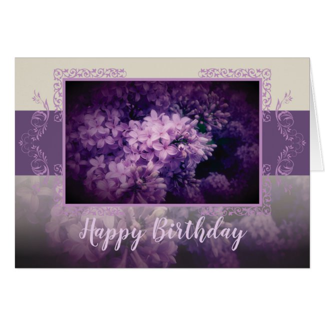 Lilac Flowers - Greeting Card