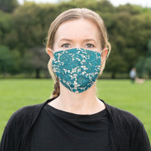 Load image into Gallery viewer, Teal Floral Embroidery - Cloth Face Mask