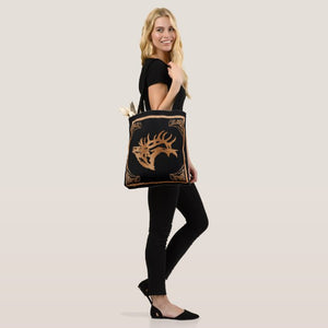 Bull Elk Silhouette - Tote Bag