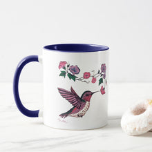 Load image into Gallery viewer, Hummingbird &amp; Flowers - Coffee Mug