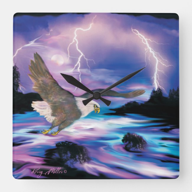 Bald Eagle - Square Wall Clock