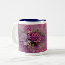 Load image into Gallery viewer, Pink Roses - Two-Tone Coffee Mug