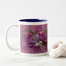 Load image into Gallery viewer, Pink Roses - Two-Tone Coffee Mug