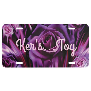 Purple And Pink Roses - License Plate